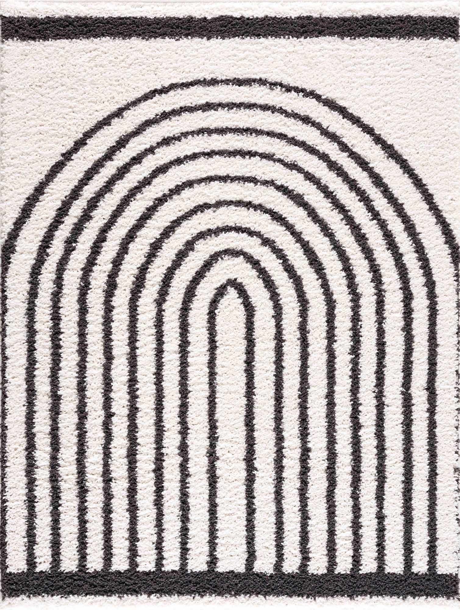 Bauer Plush Black Rainbow Rug - Clearance by Boutique Rugs