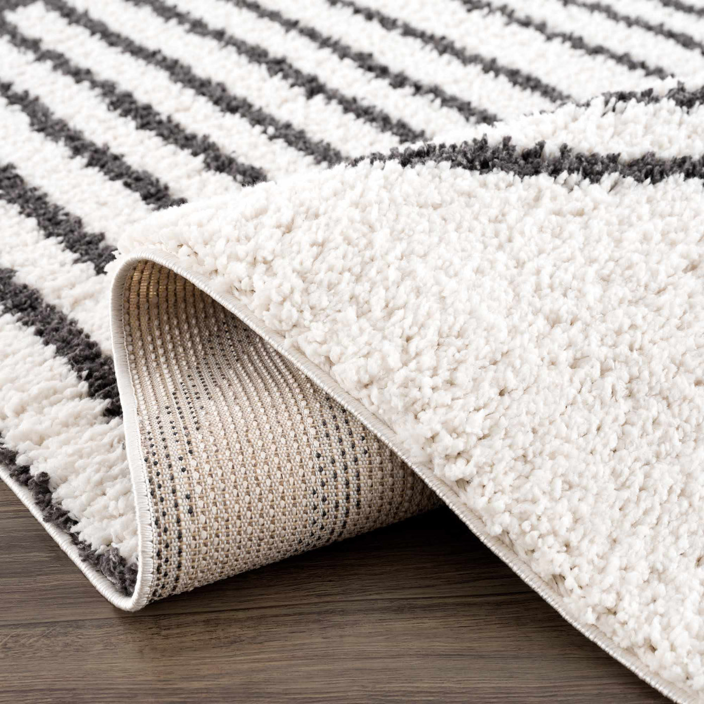 Bauer Plush Black Rainbow Rug - Clearance by Boutique Rugs