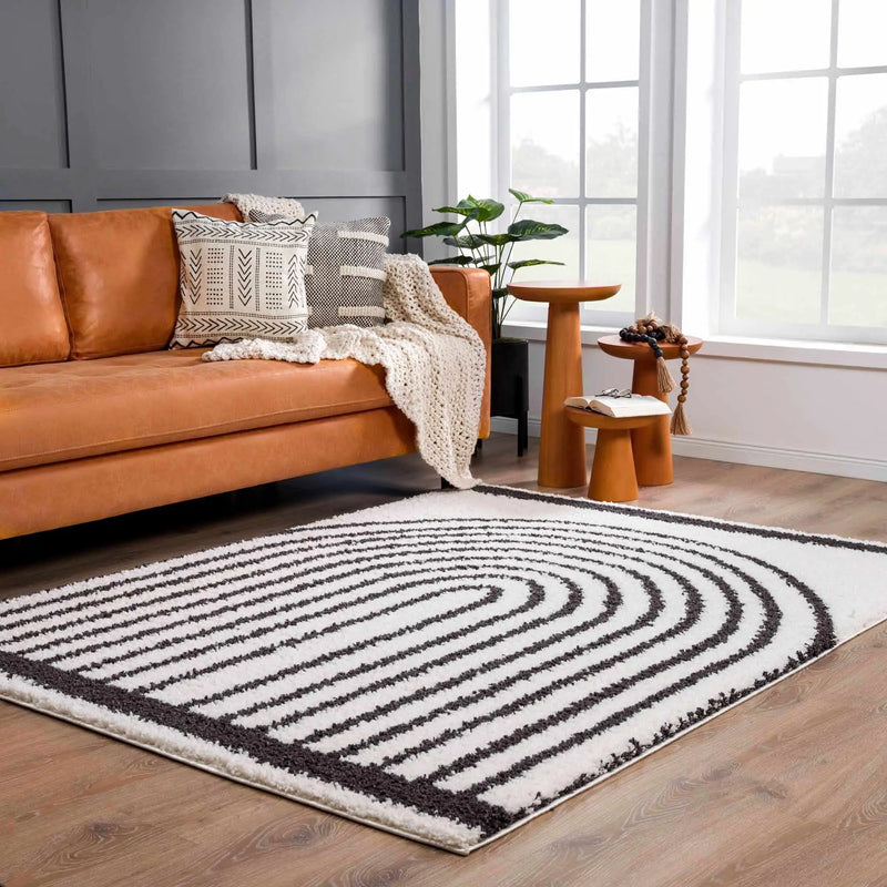 Bauer Plush Black Rainbow Rug - Clearance by Boutique Rugs
