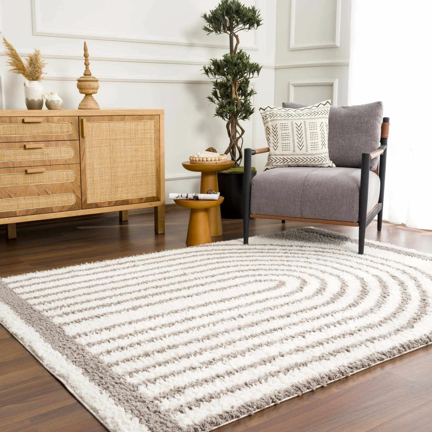 Jola Taupe Area Rug - Clearance by Boutique Rugs