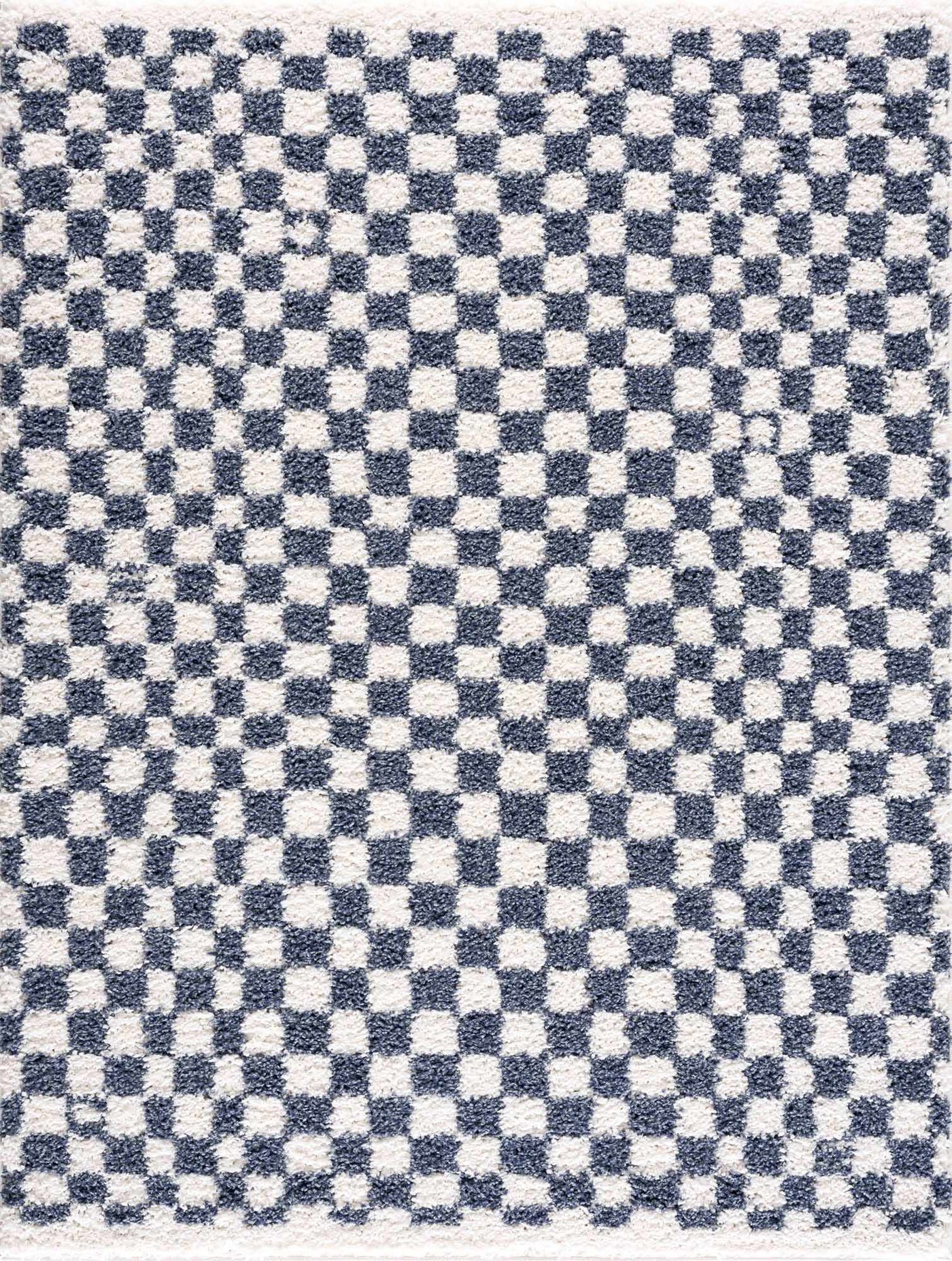 Kieu Blue & White Checkered Area Rug by Boutique Rugs