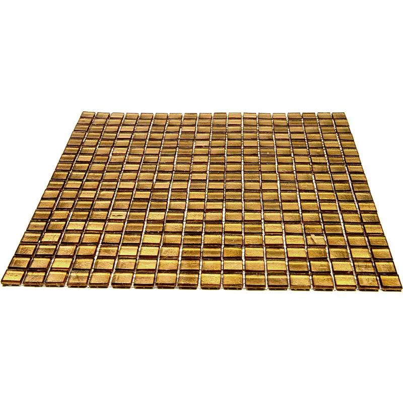 Goldenrod Brown 12x12 Glossy Uniform Square Glass Mosaic Tile (20 pack, 18.69 sq ft/case) by Apollo Tile