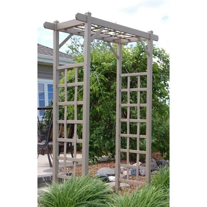 Vinyl Arbor Tan Mocha 85 Inches Tall Made In USA by HomePacific