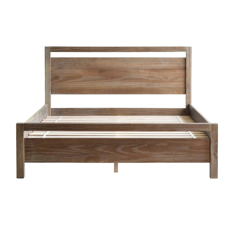Queen Size FarmHouse Traditional Rustic Pine Platform Bed by HomePacific