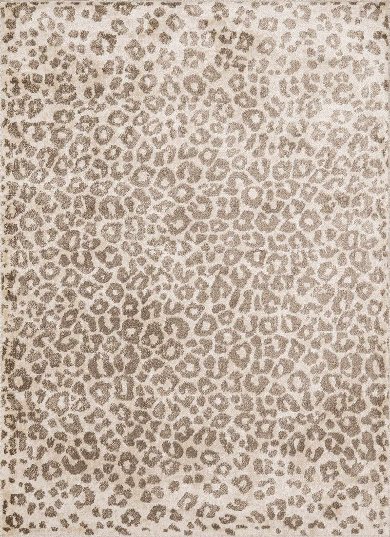 Tan Bonhill Leopard Print Area Rug by Boutique Rugs