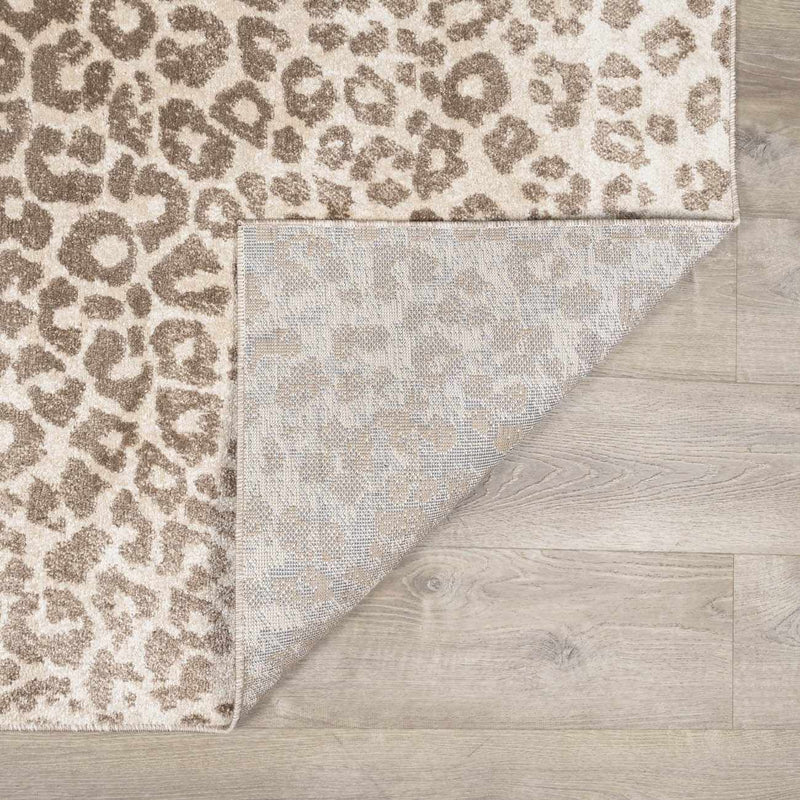 Tan Bonhill Leopard Print Area Rug by Boutique Rugs