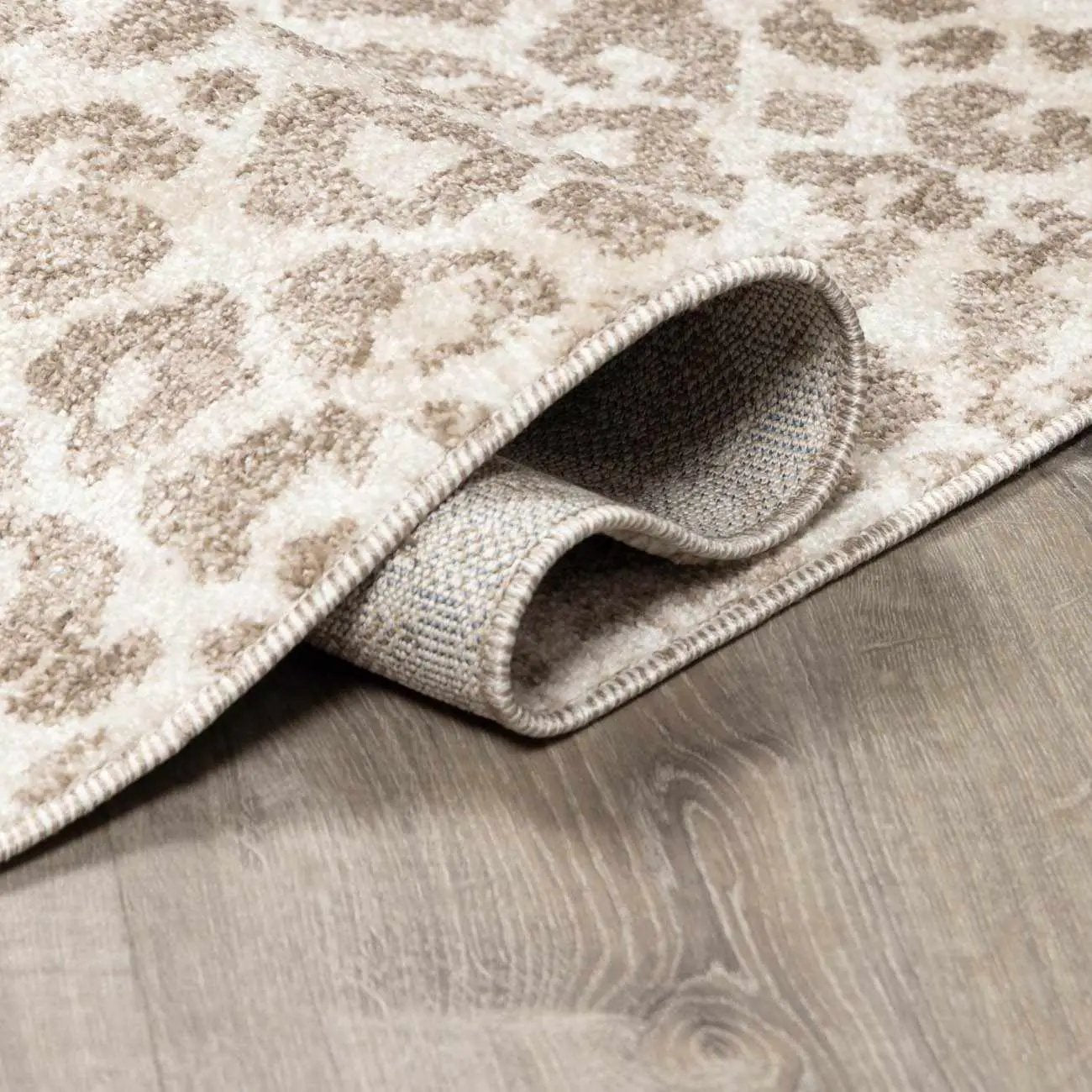 Tan Bonhill Leopard Print Area Rug by Boutique Rugs
