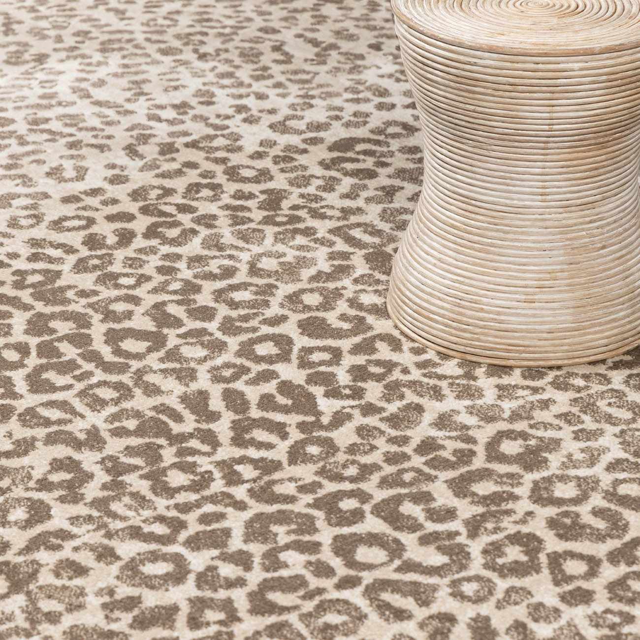 Tan Bonhill Leopard Print Area Rug by Boutique Rugs