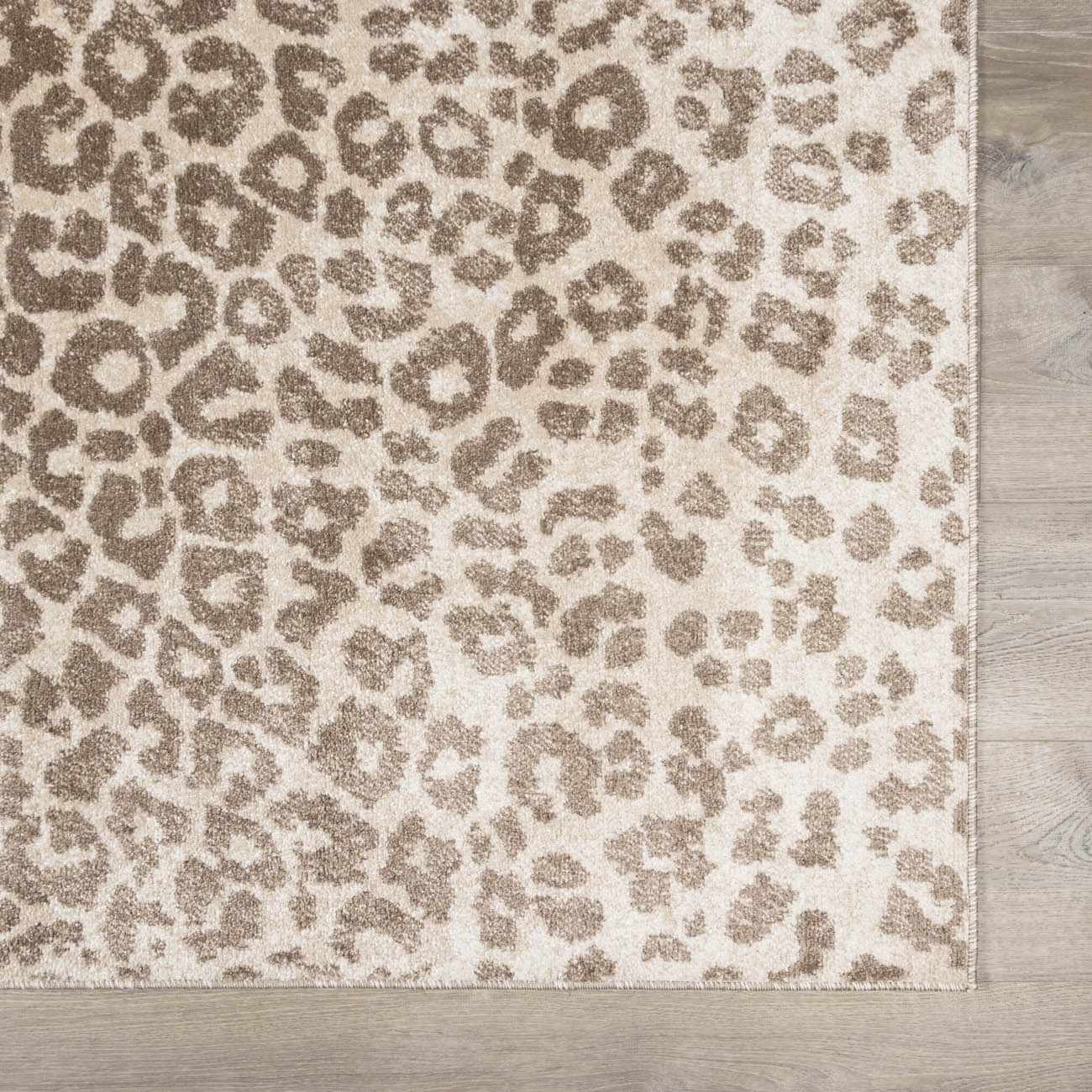 Tan Bonhill Leopard Print Area Rug by Boutique Rugs