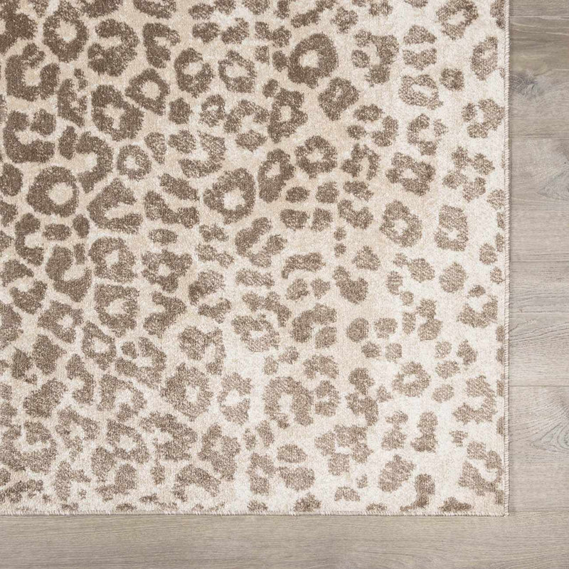 Tan Bonhill Leopard Print Area Rug by Boutique Rugs