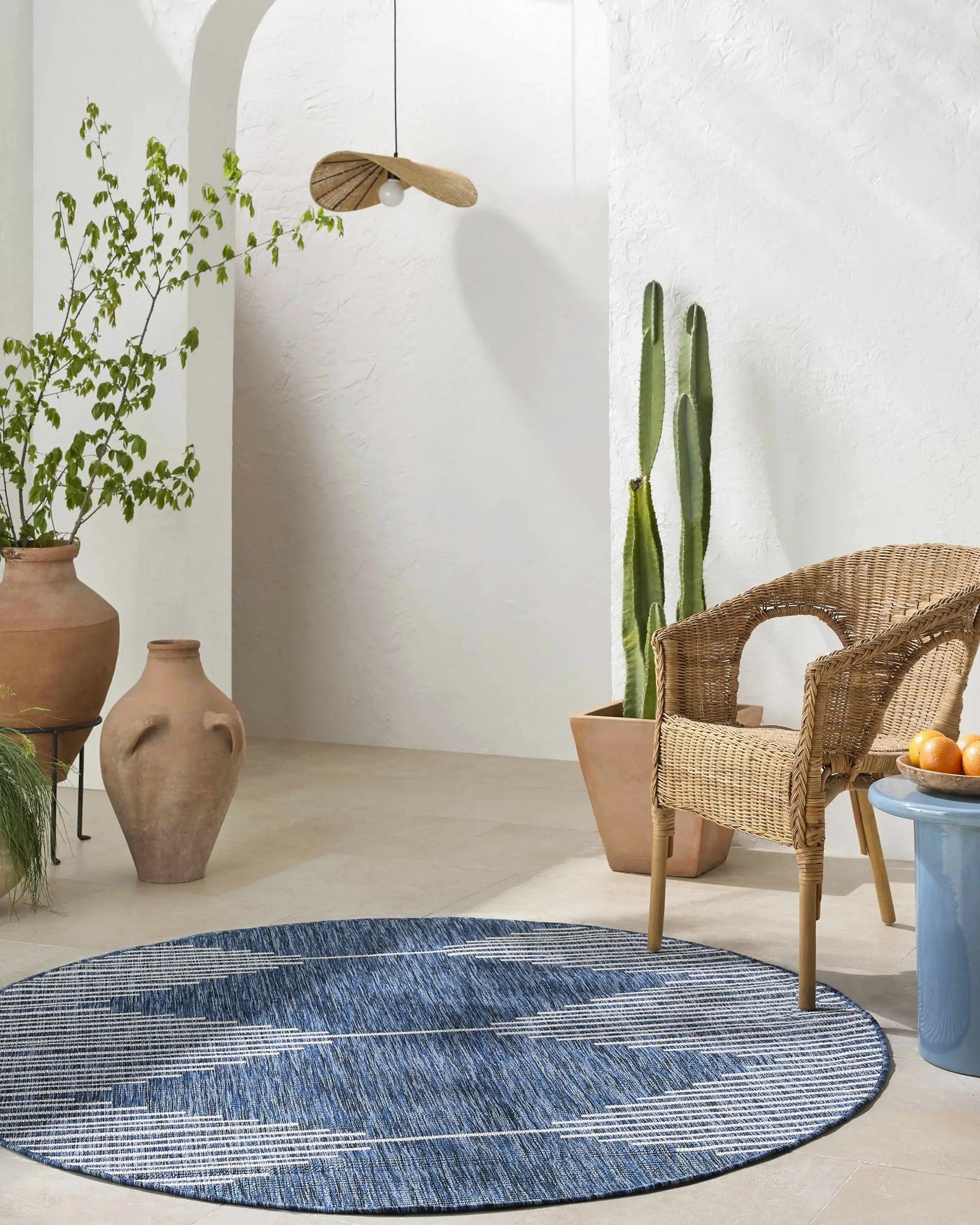 Stephan Navy Outdoor Rug by Boutique Rugs