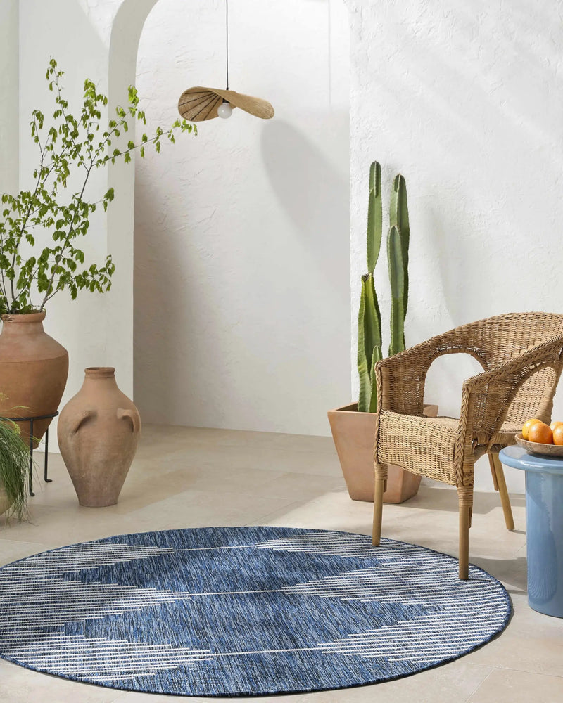 Stephan Navy Outdoor Rug by Boutique Rugs