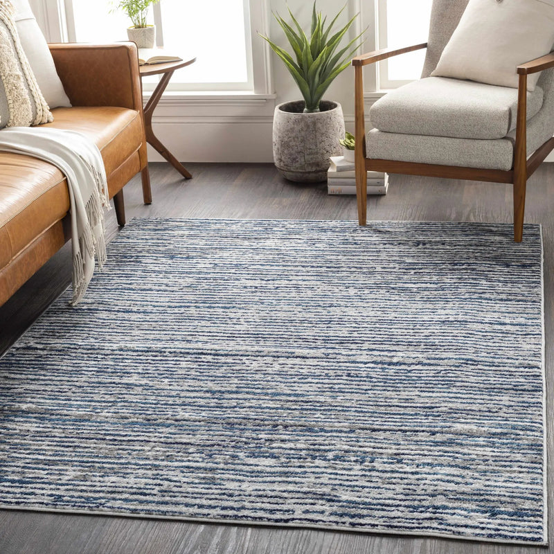 Bowmansdale Striped Navy Rug by Boutique Rugs