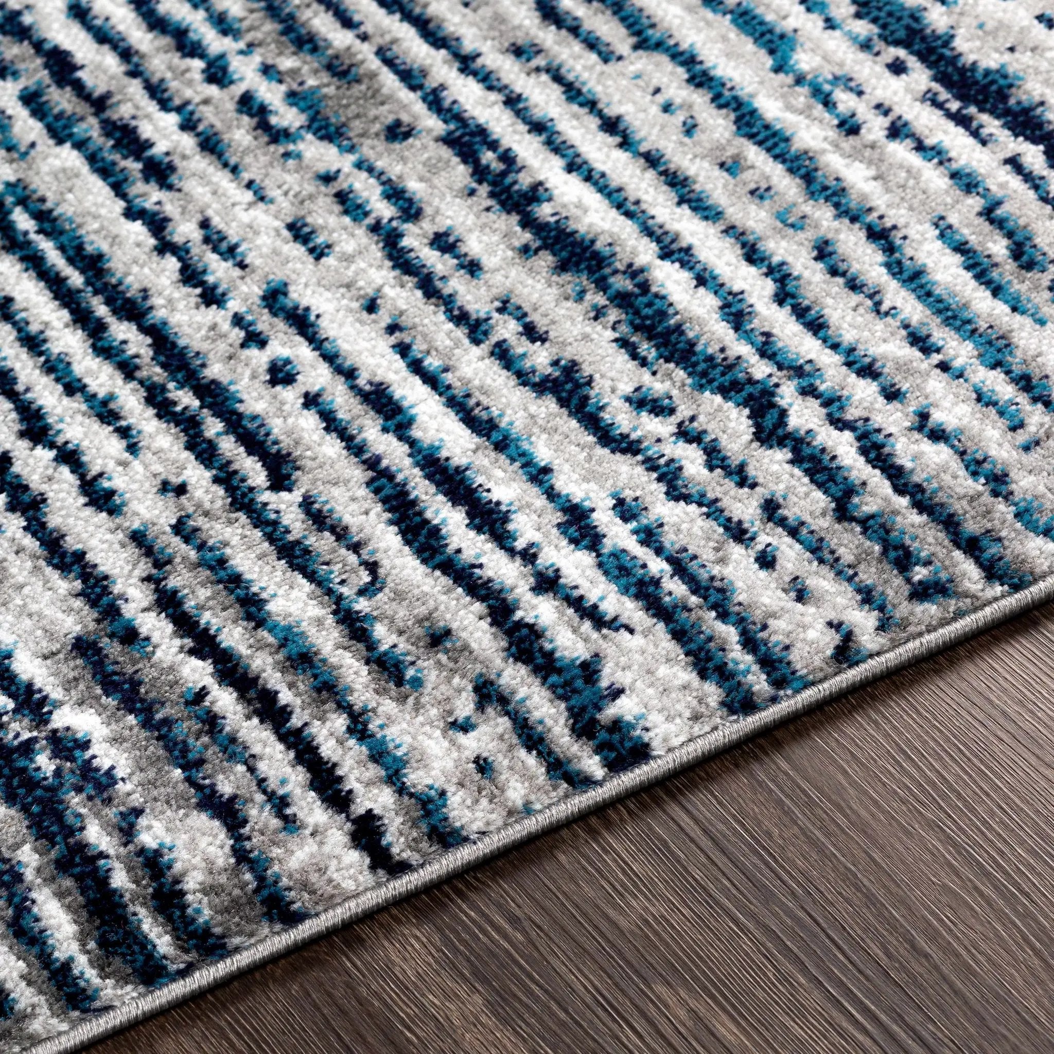 Bowmansdale Striped Navy Rug by Boutique Rugs