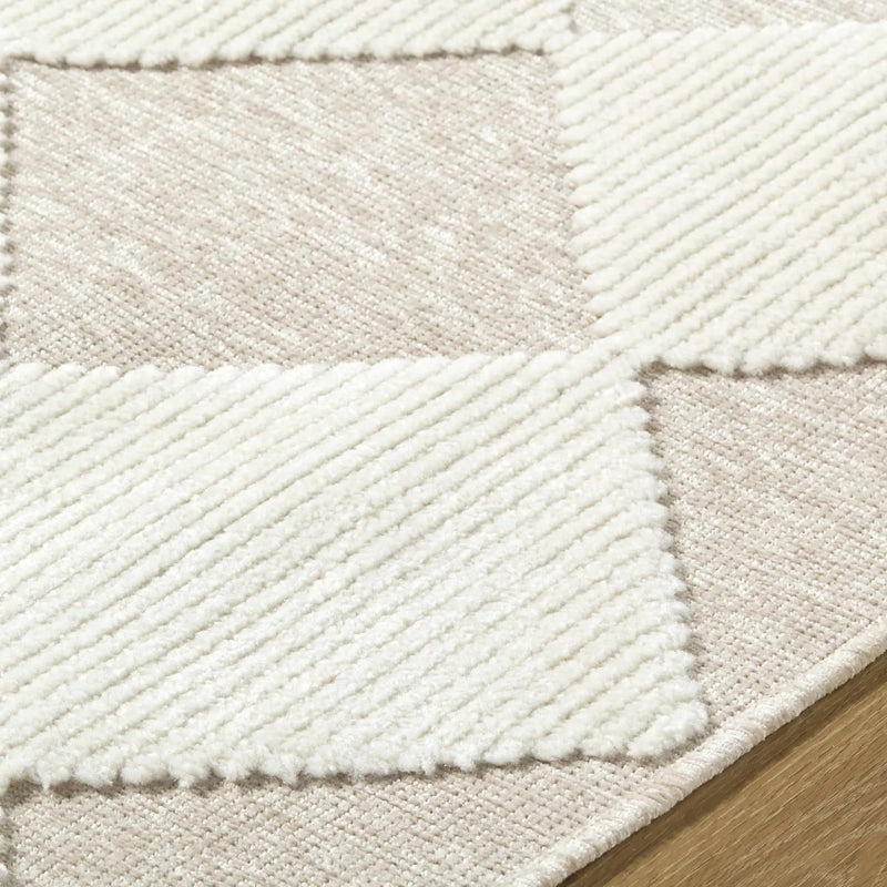 Bosley Beige Washable Area Rug by Boutique Rugs