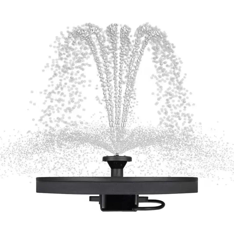 Solar Powered Birdbath to Water Fountain Kit with 4 Nozzle Heads by HomePacific