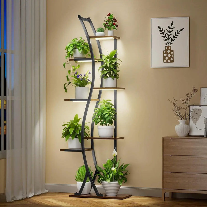63-inch Tall Modern 6-Shelf Indoor Plant Stand Shelving Unit by HomePacific