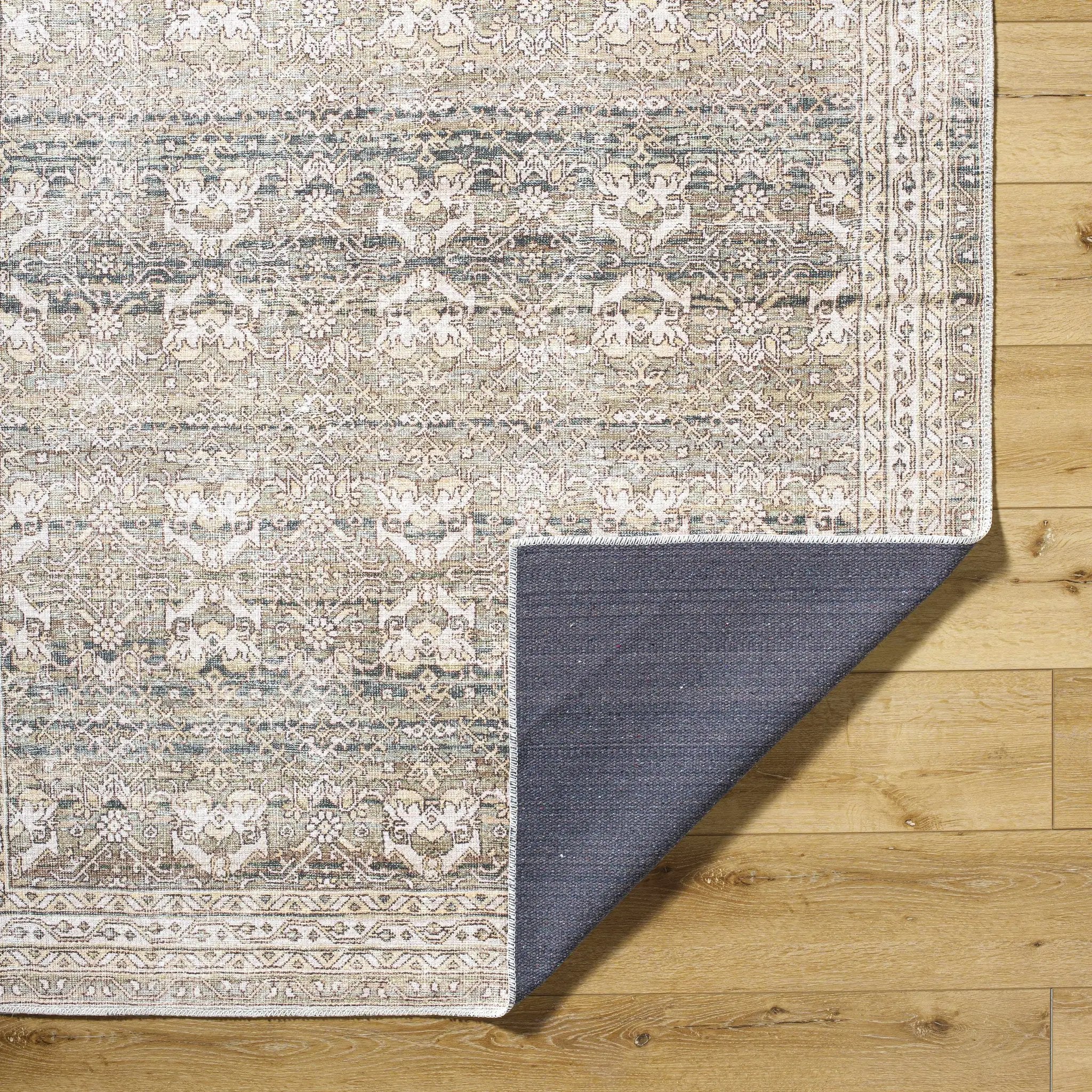 Billie Vintage Flat Pile Washable Rug by Boutique Rugs