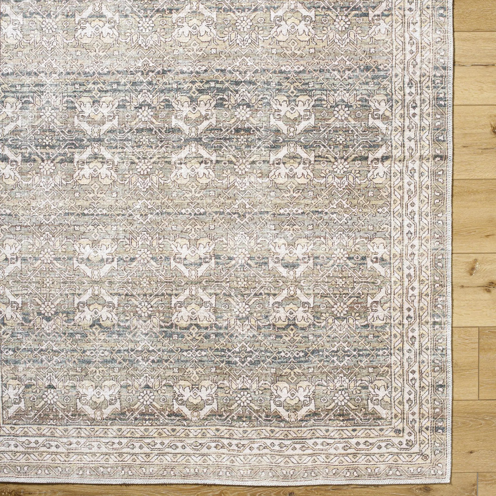 Billie Vintage Flat Pile Washable Rug by Boutique Rugs