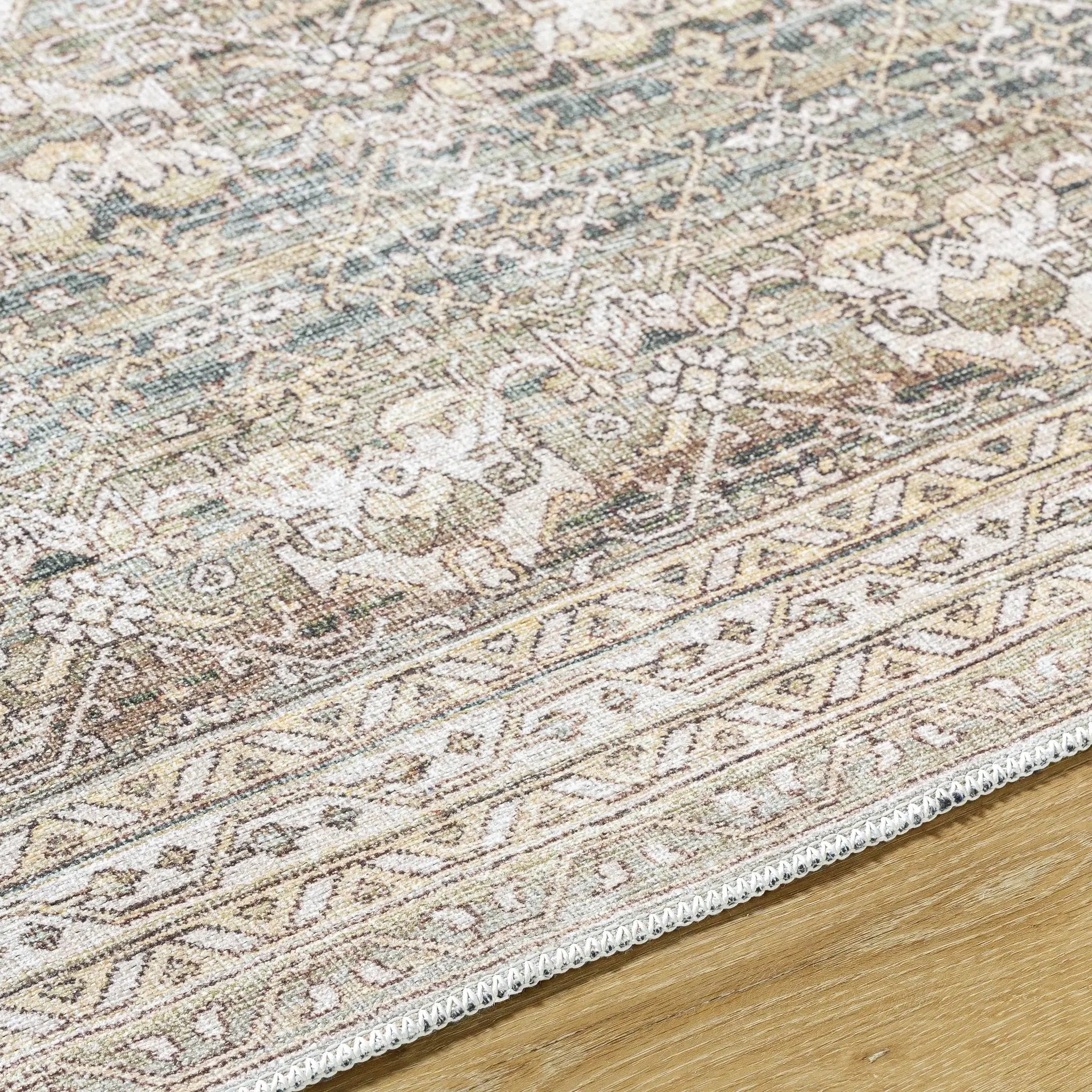 Billie Vintage Flat Pile Washable Rug by Boutique Rugs