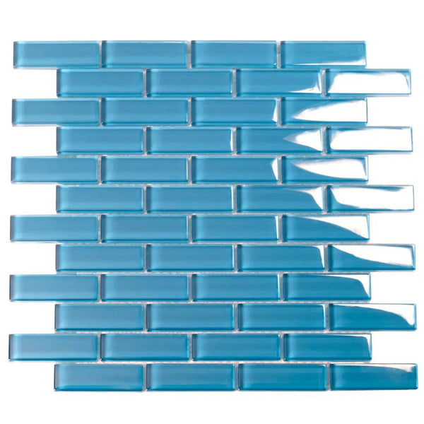 Cerulean Blue 12x12 Glossy Glass Mosaic Tile (5 pack, 4.92 sq ft/case)