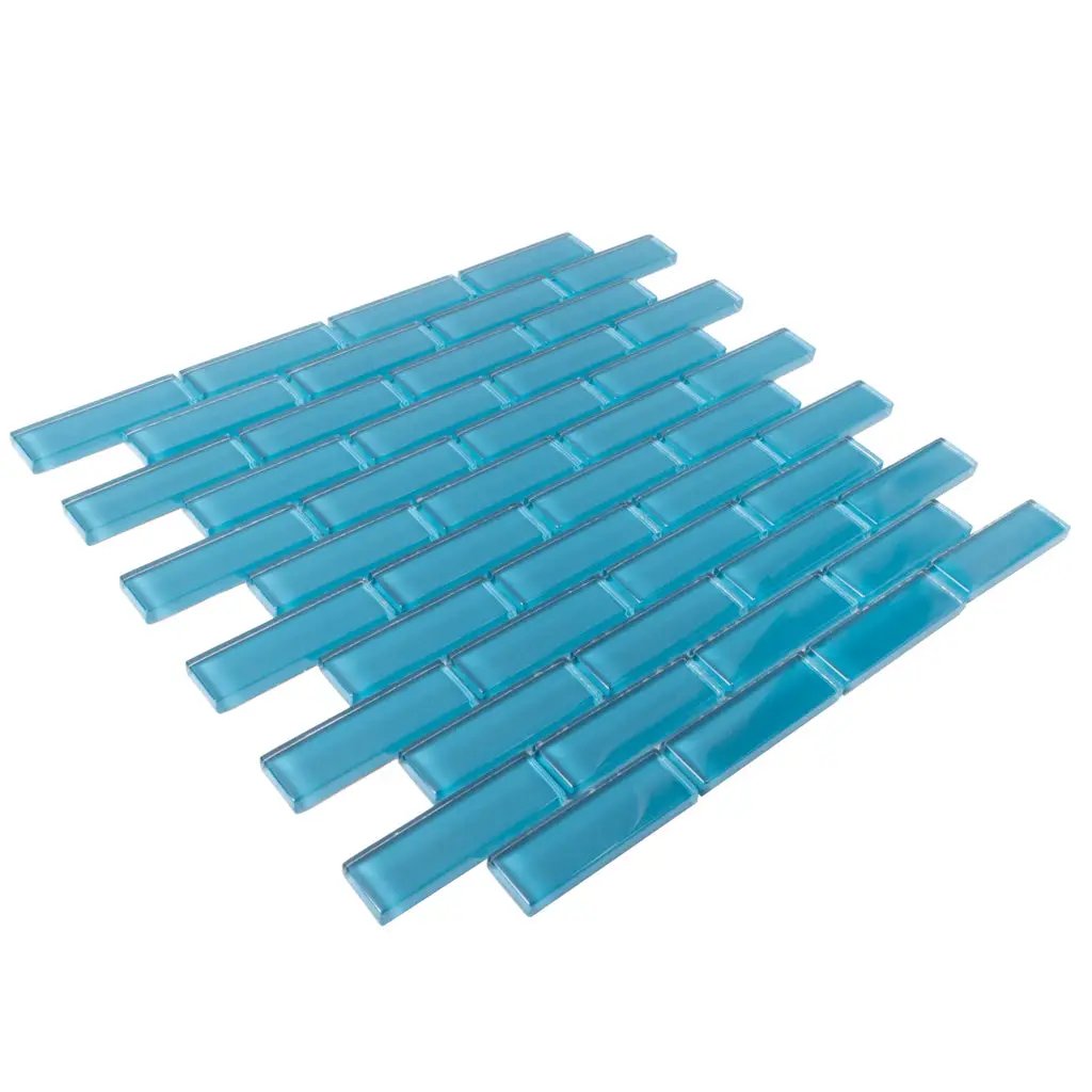Cerulean Blue 12x12 Glossy Glass Mosaic Tile (5 pack, 4.92 sq ft/case) by Apollo Tile