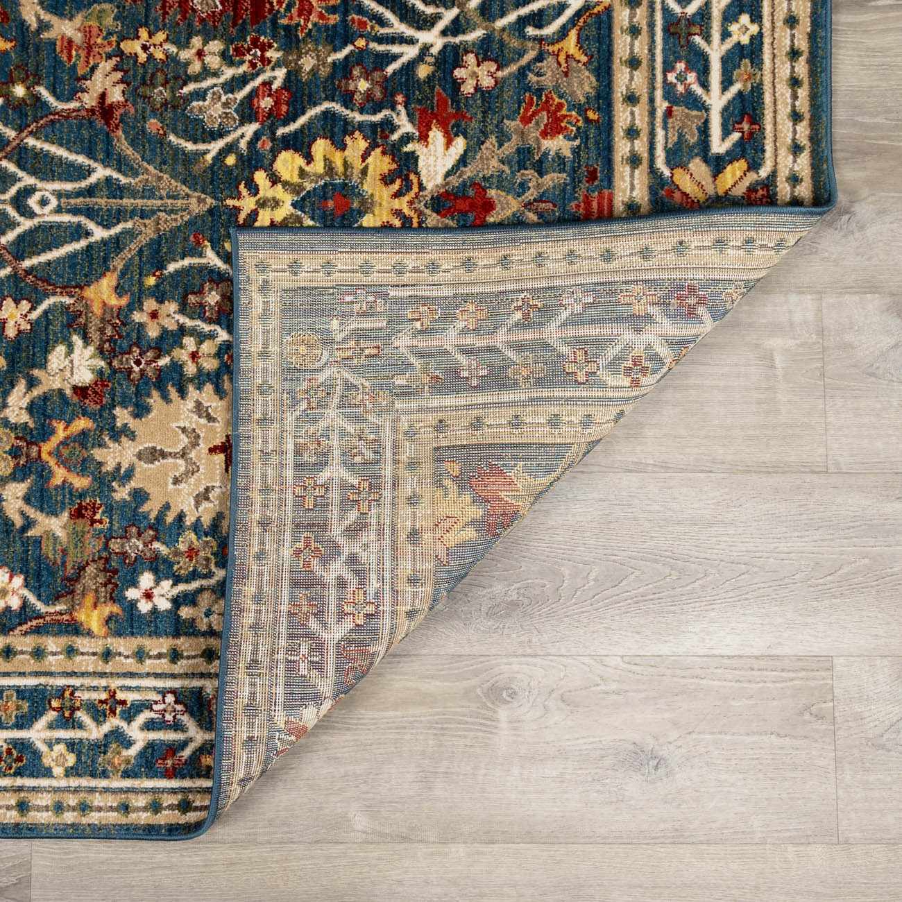 Neola Navy Blue Damask Area Rug by Boutique Rugs