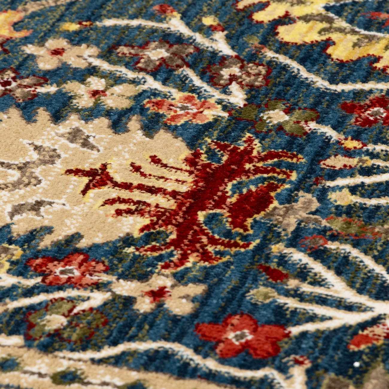 Neola Navy Blue Damask Area Rug by Boutique Rugs