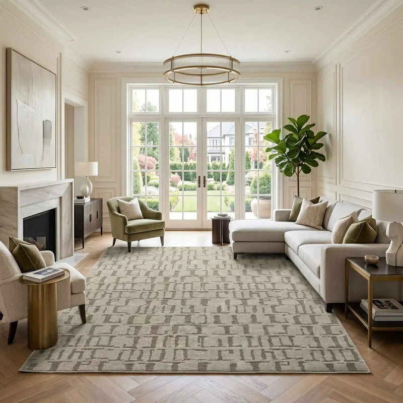 Dragan Green Modern Washable Area Rug by Boutique Rugs