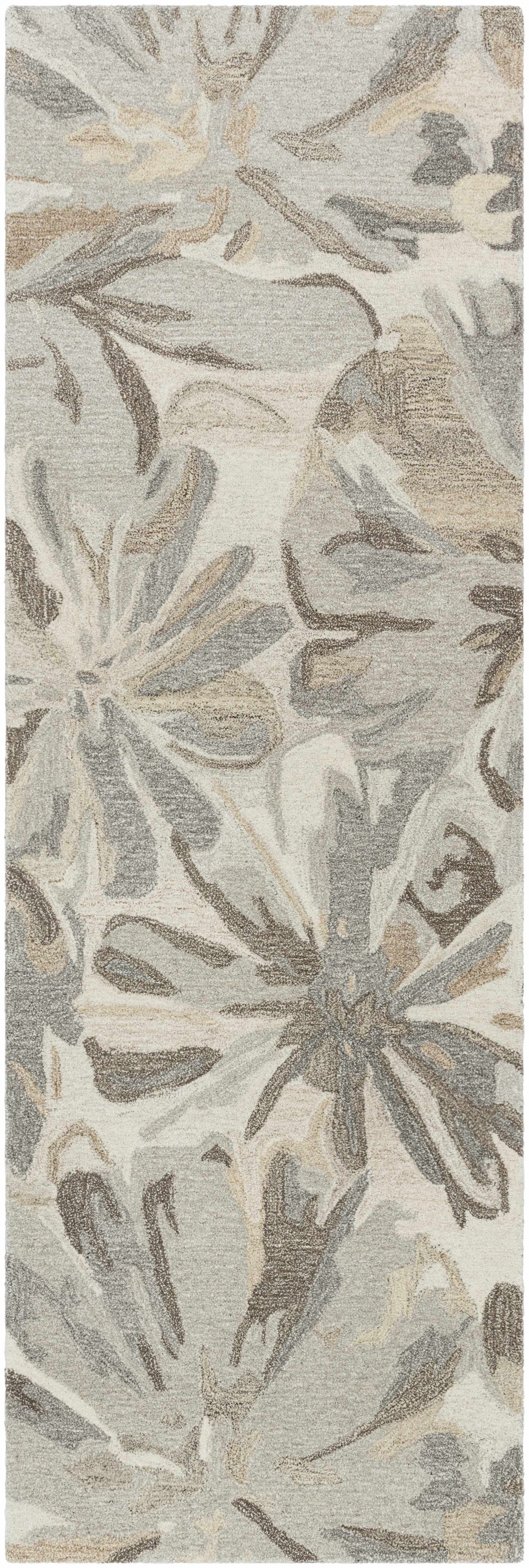 Ilfeld Athena Beige Floral Wool Rug by Boutique Rugs