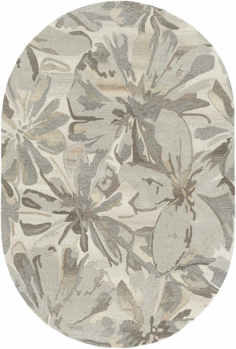 Ilfeld Athena Beige Floral Wool Rug by Boutique Rugs
