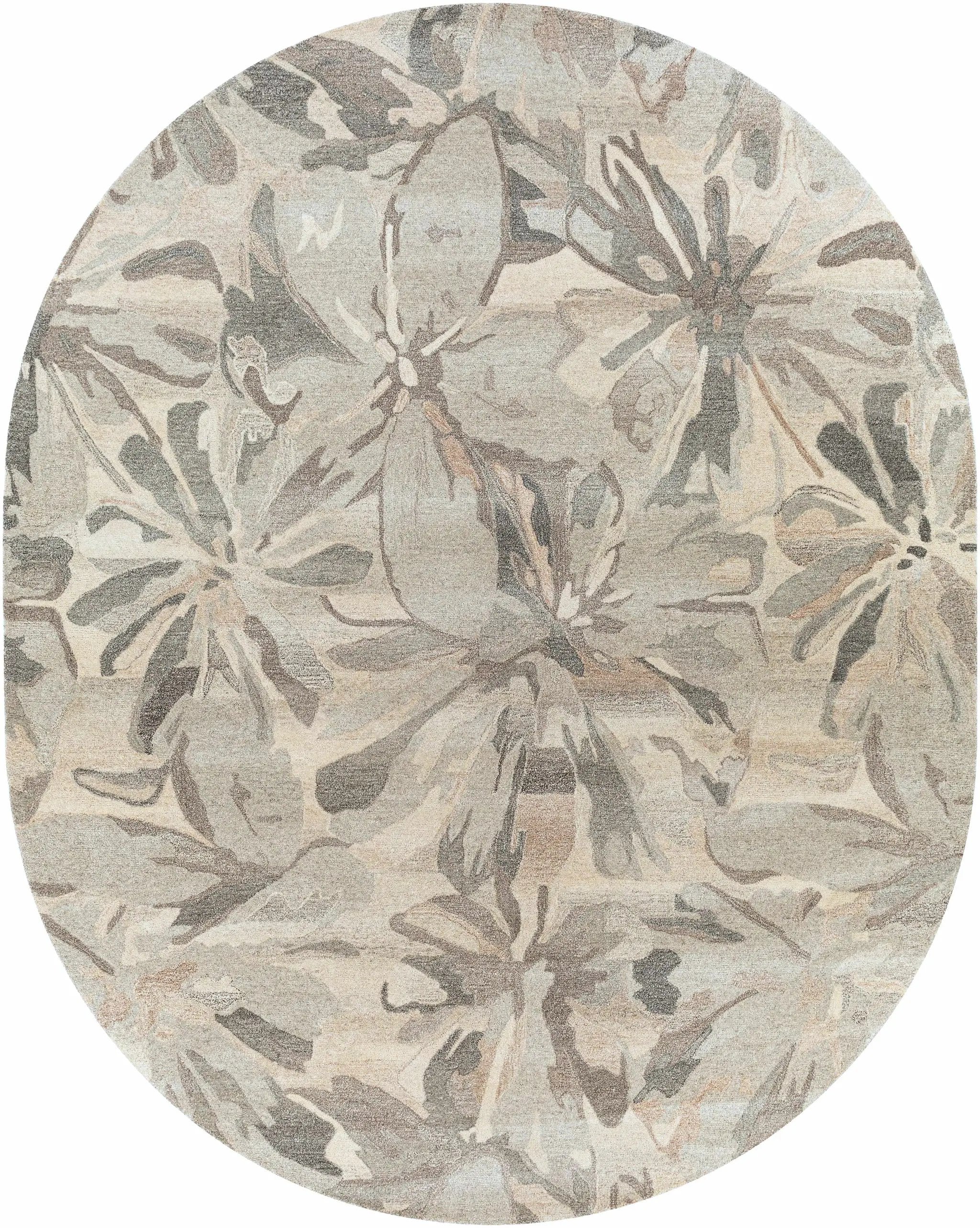 Ilfeld Athena Beige Floral Wool Rug by Boutique Rugs
