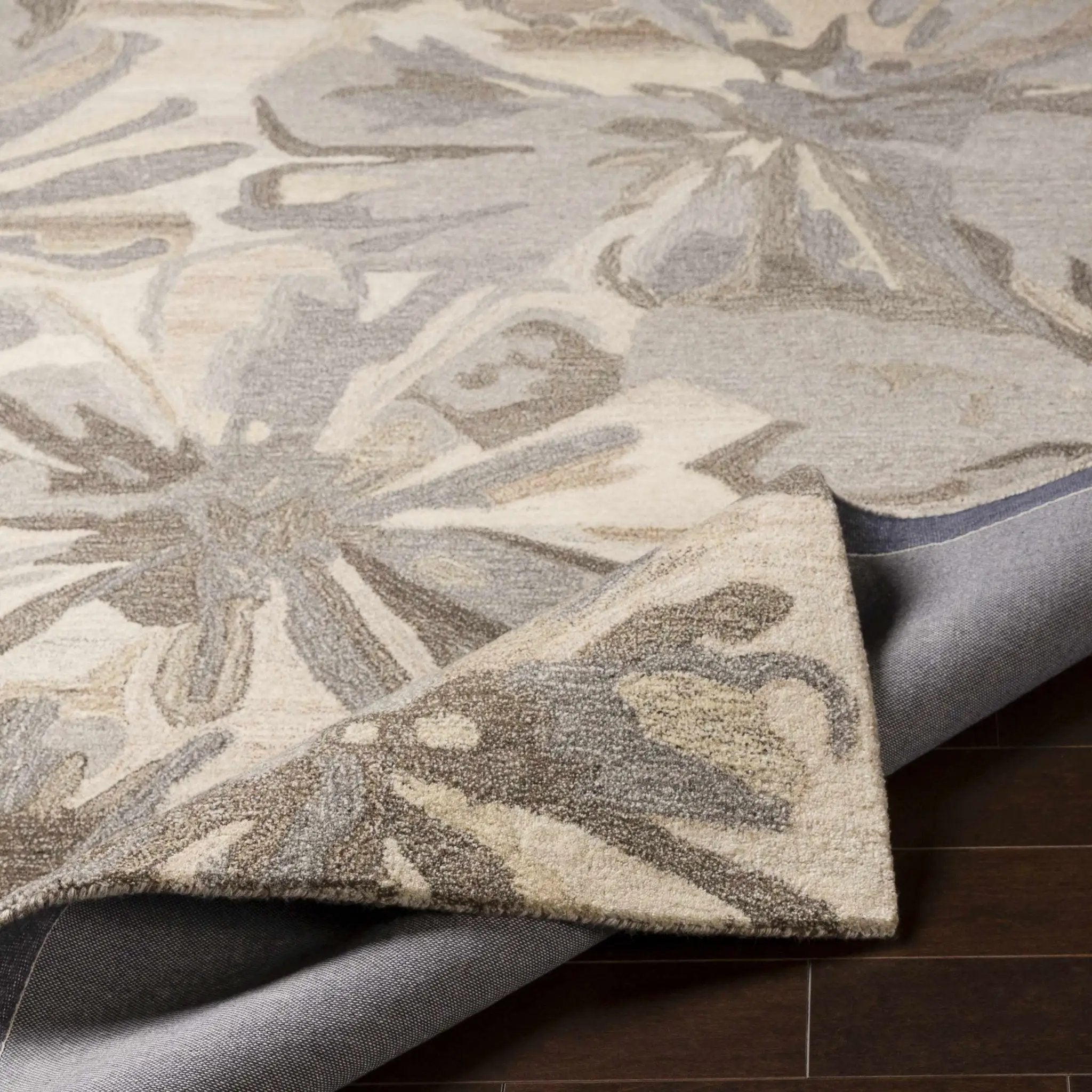 Ilfeld Athena Beige Floral Wool Rug by Boutique Rugs