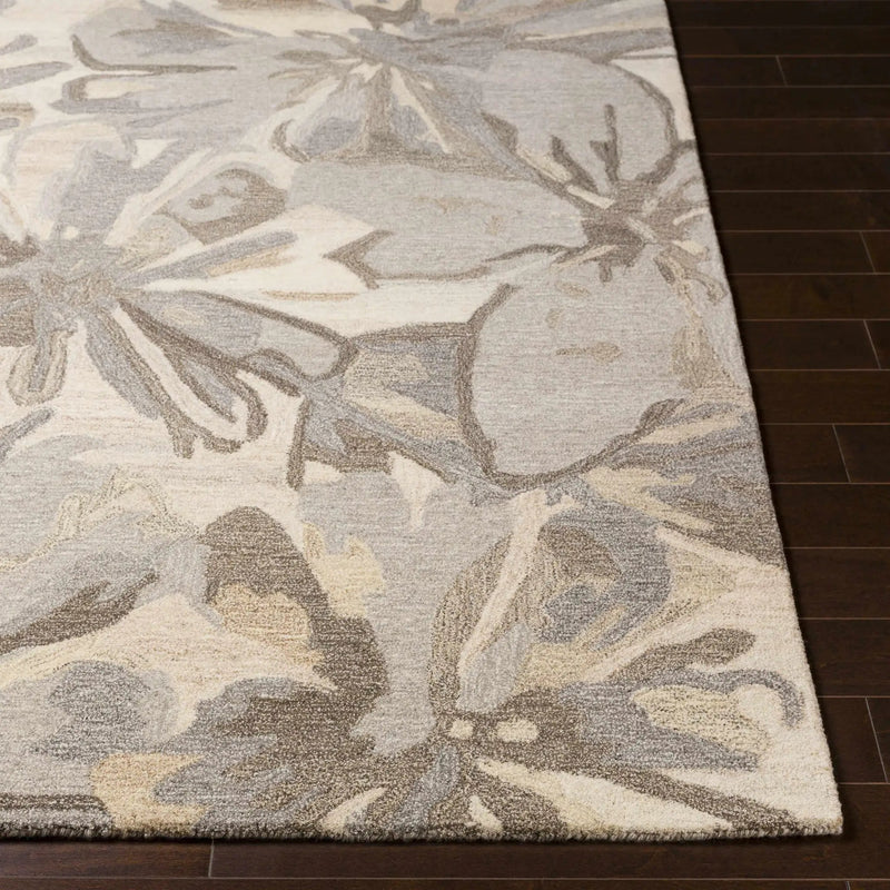 Ilfeld Athena Beige Floral Wool Rug by Boutique Rugs