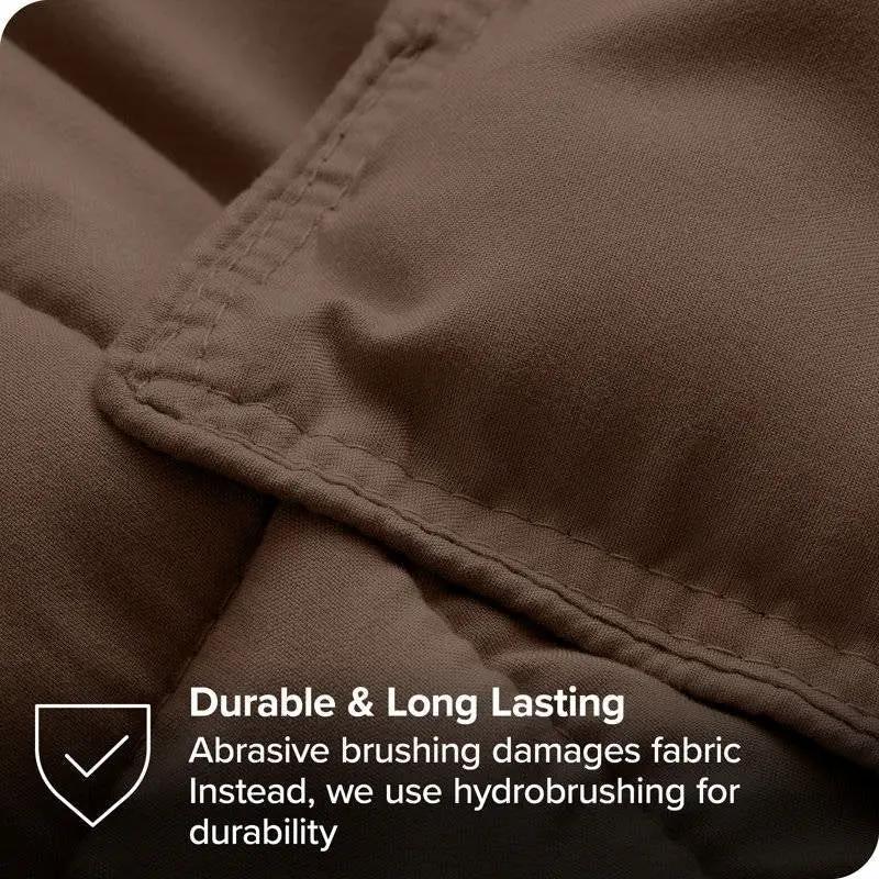 Twin size Down Alternative Comforter Set in Chocolate Brown Color by HomePacific