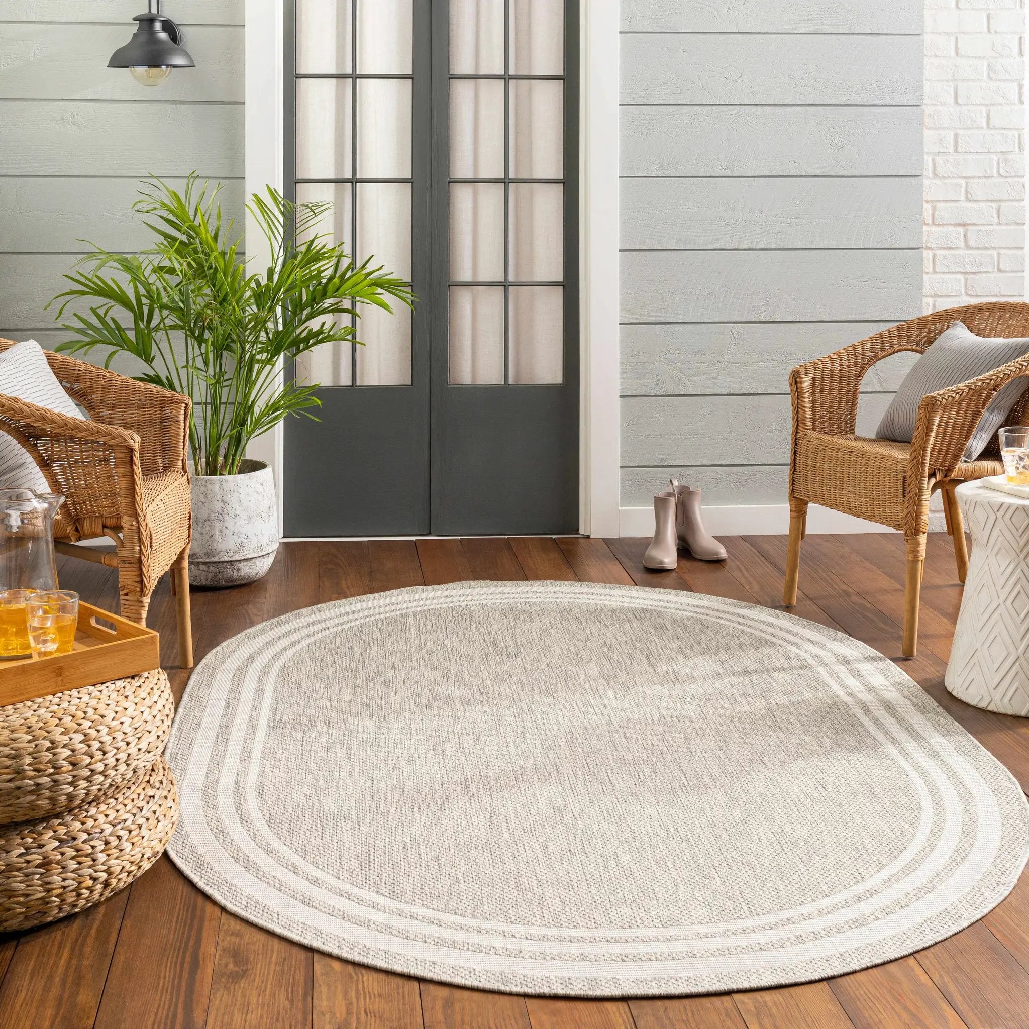 Burradoo Bordered Outdoor Area Rug by Boutique Rugs