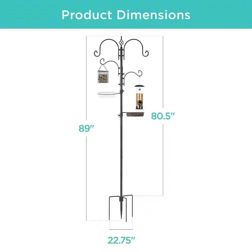Complete Bird Feeder Set with Bronze Metal Stand Suet Water Bowl Tube and Tray by HomePacific