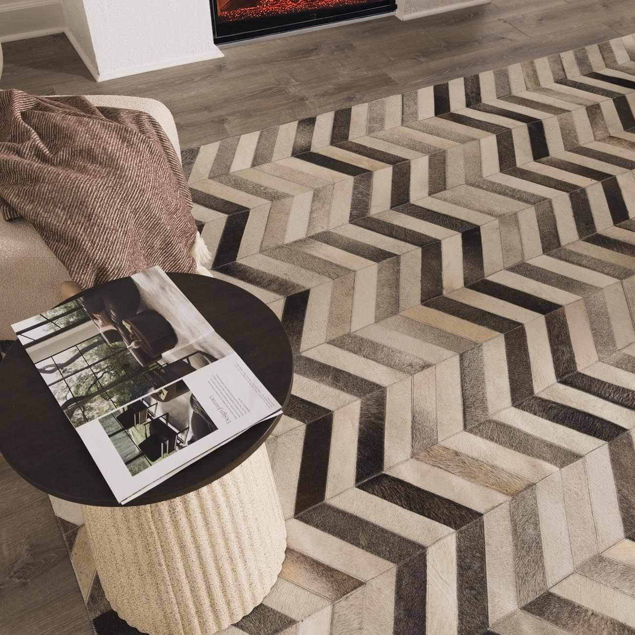 Bristolville Premium Leather Rug - Clearance by Boutique Rugs