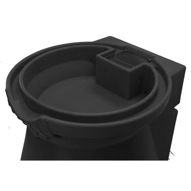 Black 65-Gallon Plastic Urn Rain Barrel with Planter Top by HomePacific