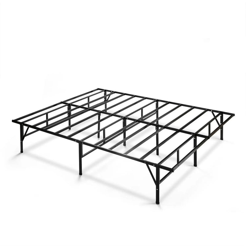 Queen size Sturdy Black Metal Platform Bed Frame by HomePacific