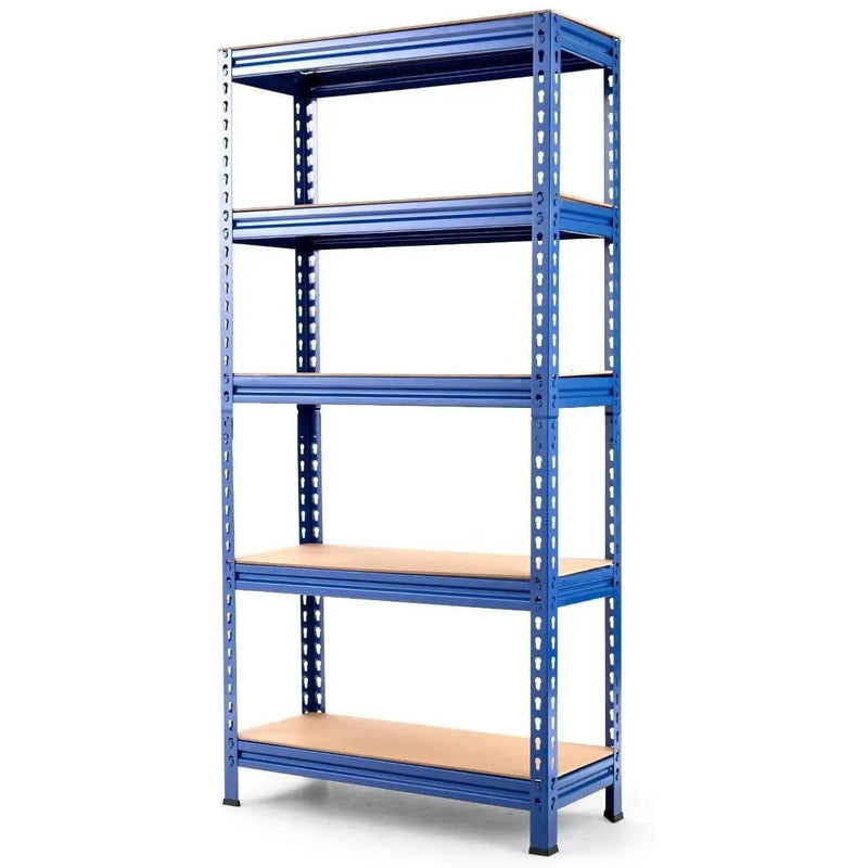 Heavy Duty 60 inch Adjustable 5-Shelf Metal Storage Rack in Navy Blue by HomePacific