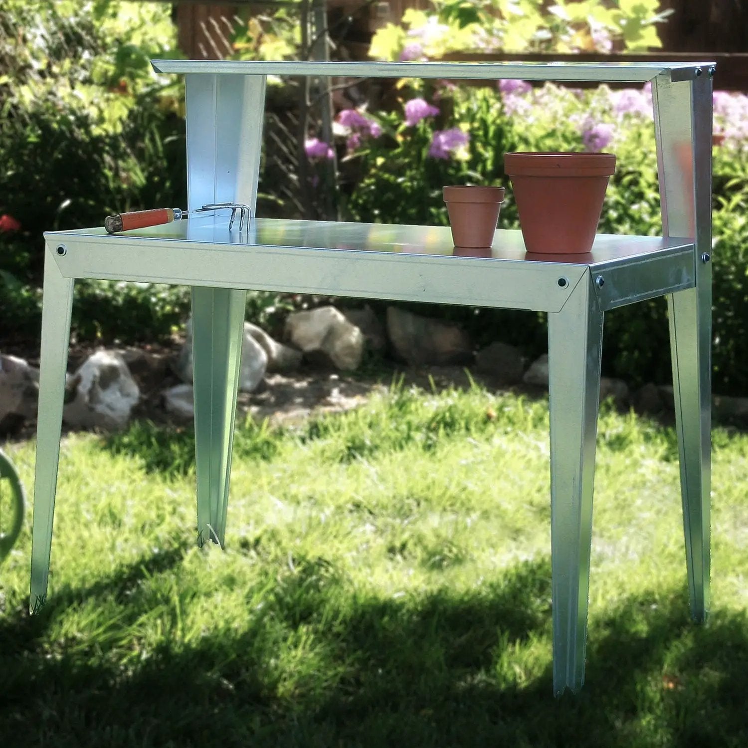 24 x 44 inch Galvanized Steel Top Utility Table Workbench Potting Bench by HomePacific