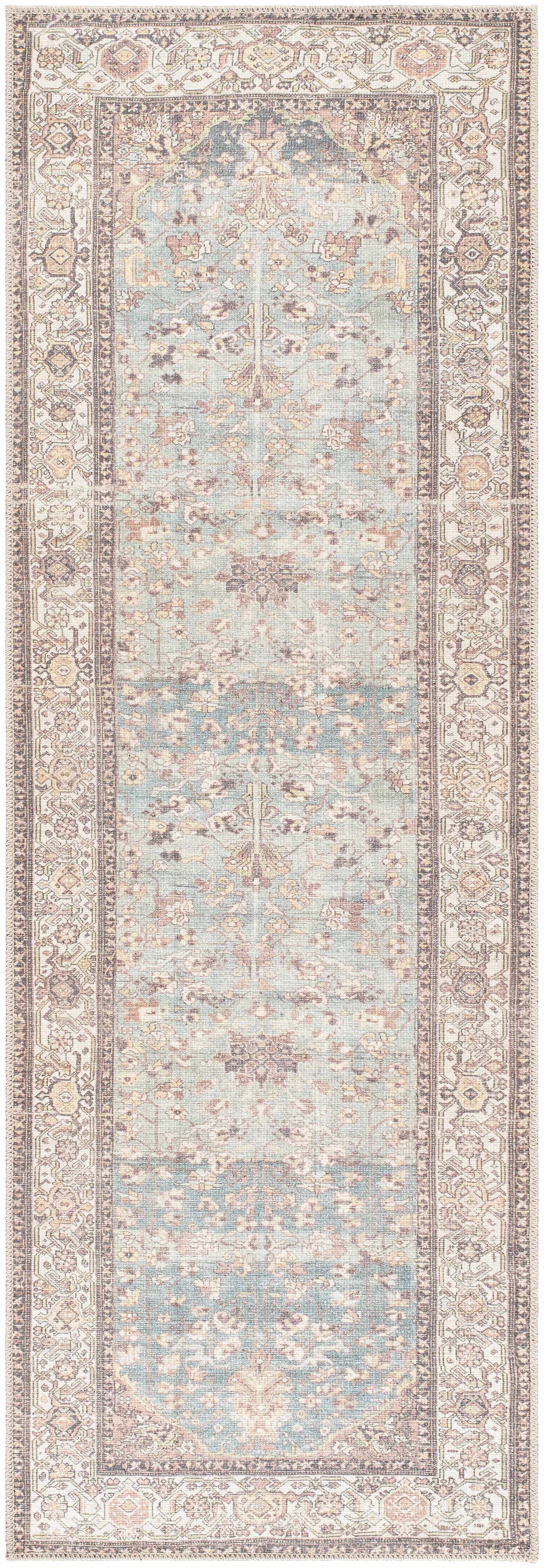 Bahram Vintage Flat Pile Washable Rug by Boutique Rugs