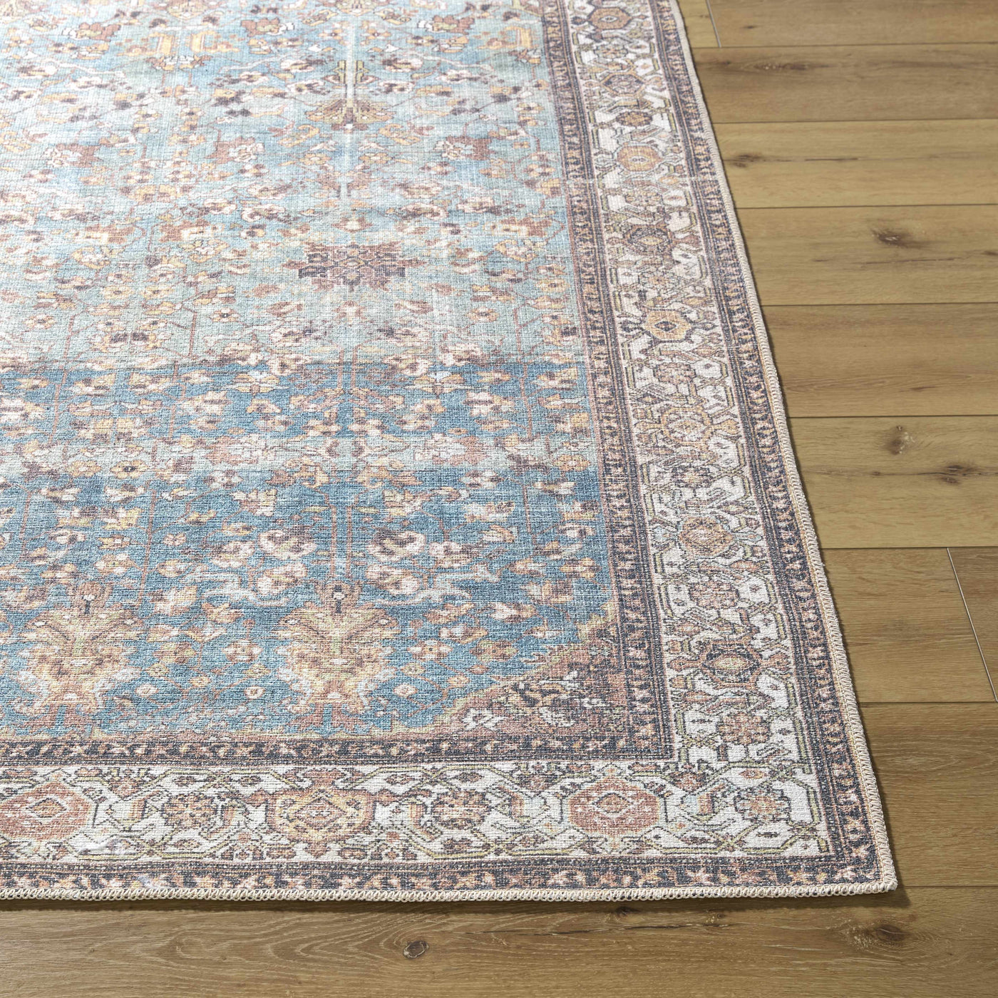 Bahram Vintage Flat Pile Washable Rug by Boutique Rugs