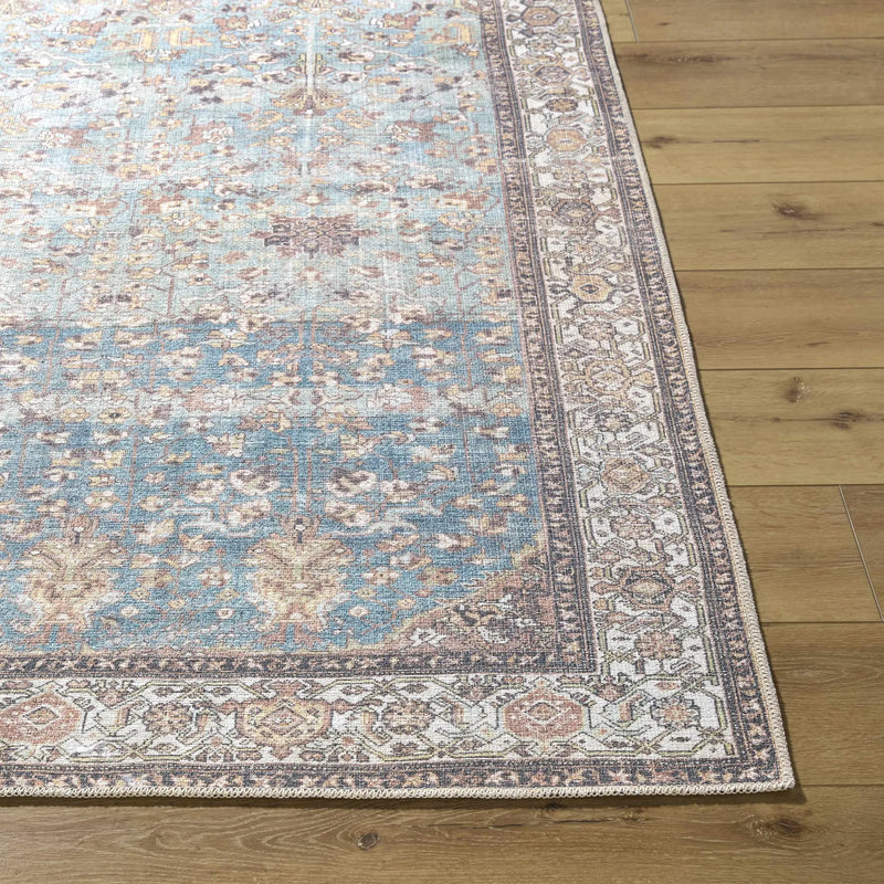 Bahram Vintage Flat Pile Washable Rug by Boutique Rugs