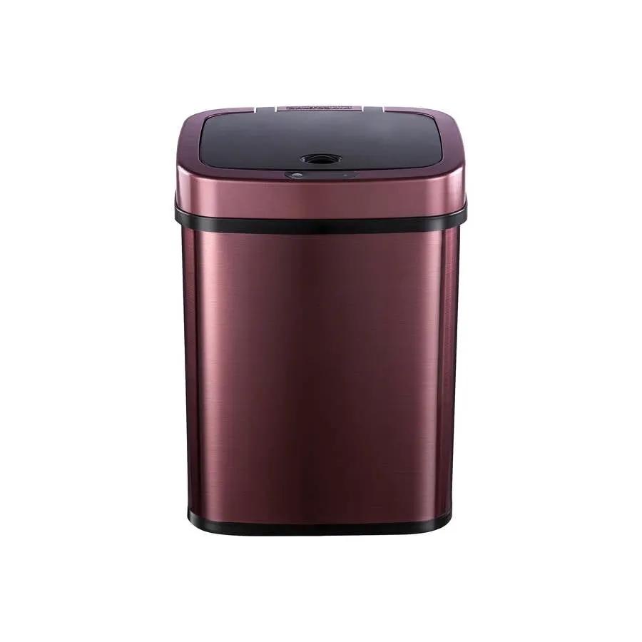 3-Gallon Motion Sensor Touchless Stainless Steel Trash Can in Burgundy Copper by HomePacific