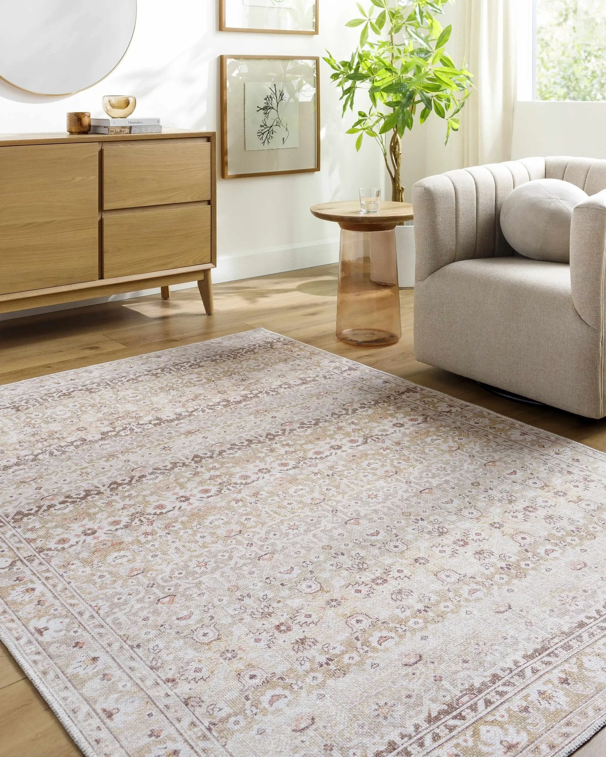 Bienna Vintage Flat Pile Washable Rug by Boutique Rugs