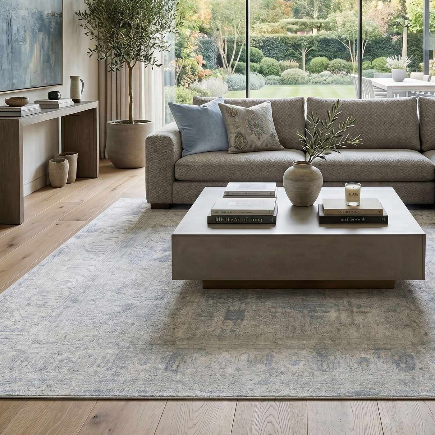 Pryce Blue Gray Thick Luxe Boutique Rug by Boutique Rugs