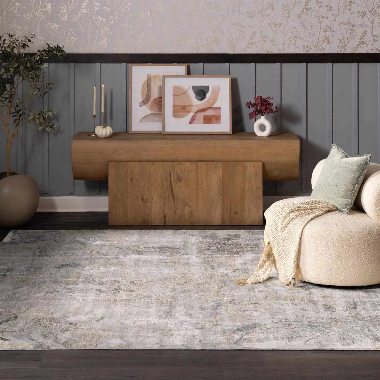 Nurit Sage Thick Luxe Boutique Rug by Boutique Rugs