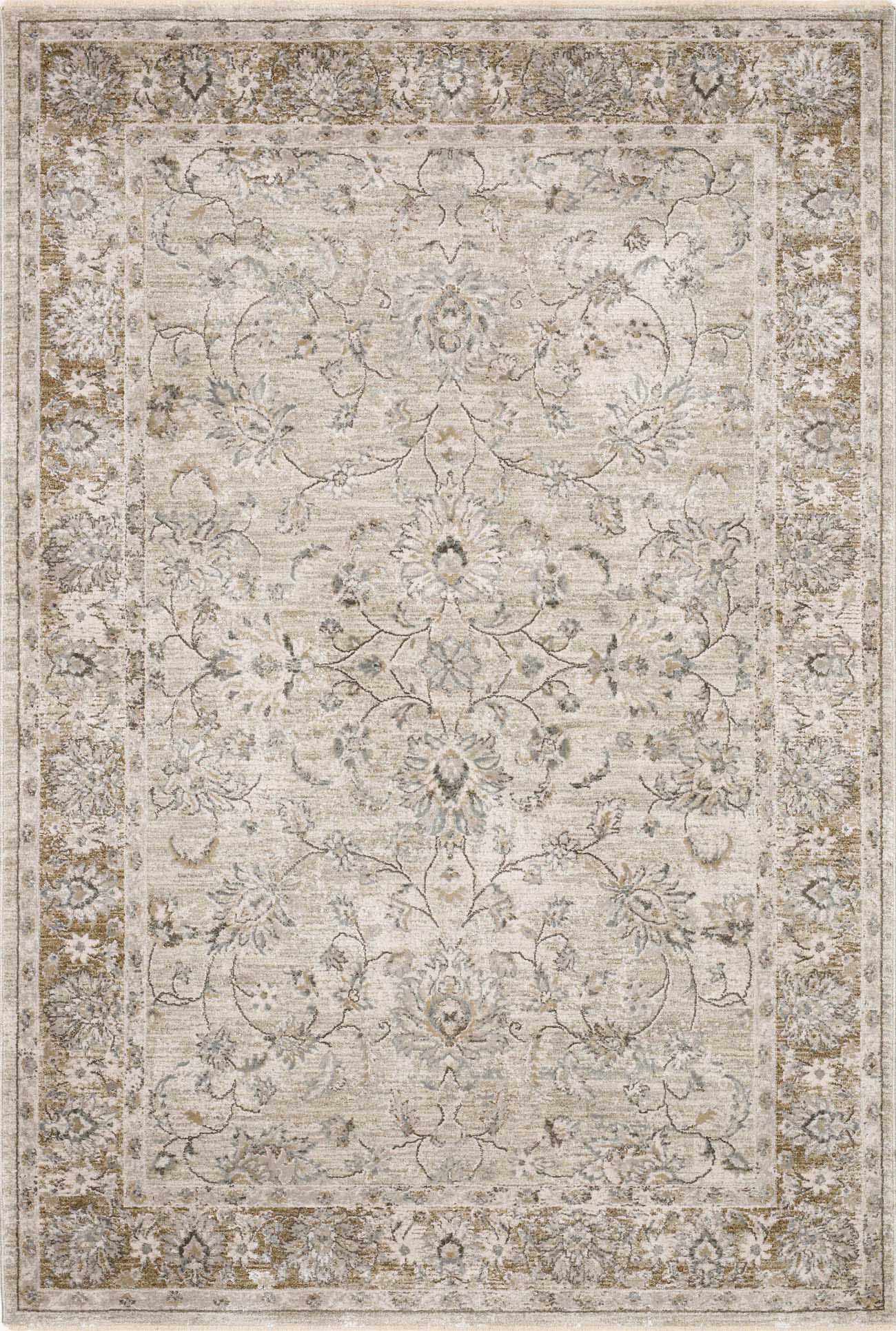 Kerem Cream Thick Luxe Damask Rug by Boutique Rugs